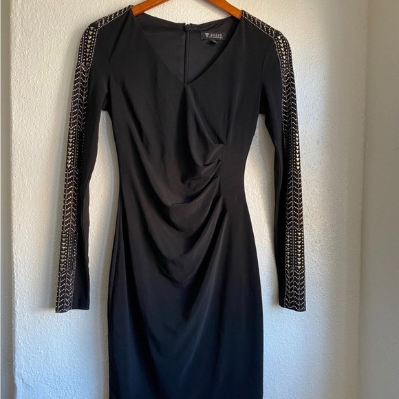 COPY - Guess black and gold dress bodycon mini - Picture 1 of 5